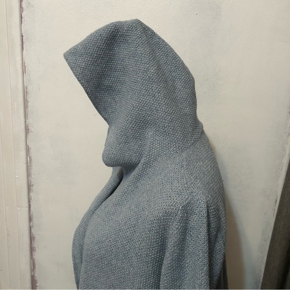 Eileen Fisher Women Open Front Cardigan Sweater Hood Pockets PS Wool Nylon Silk - Picture 4 of 10